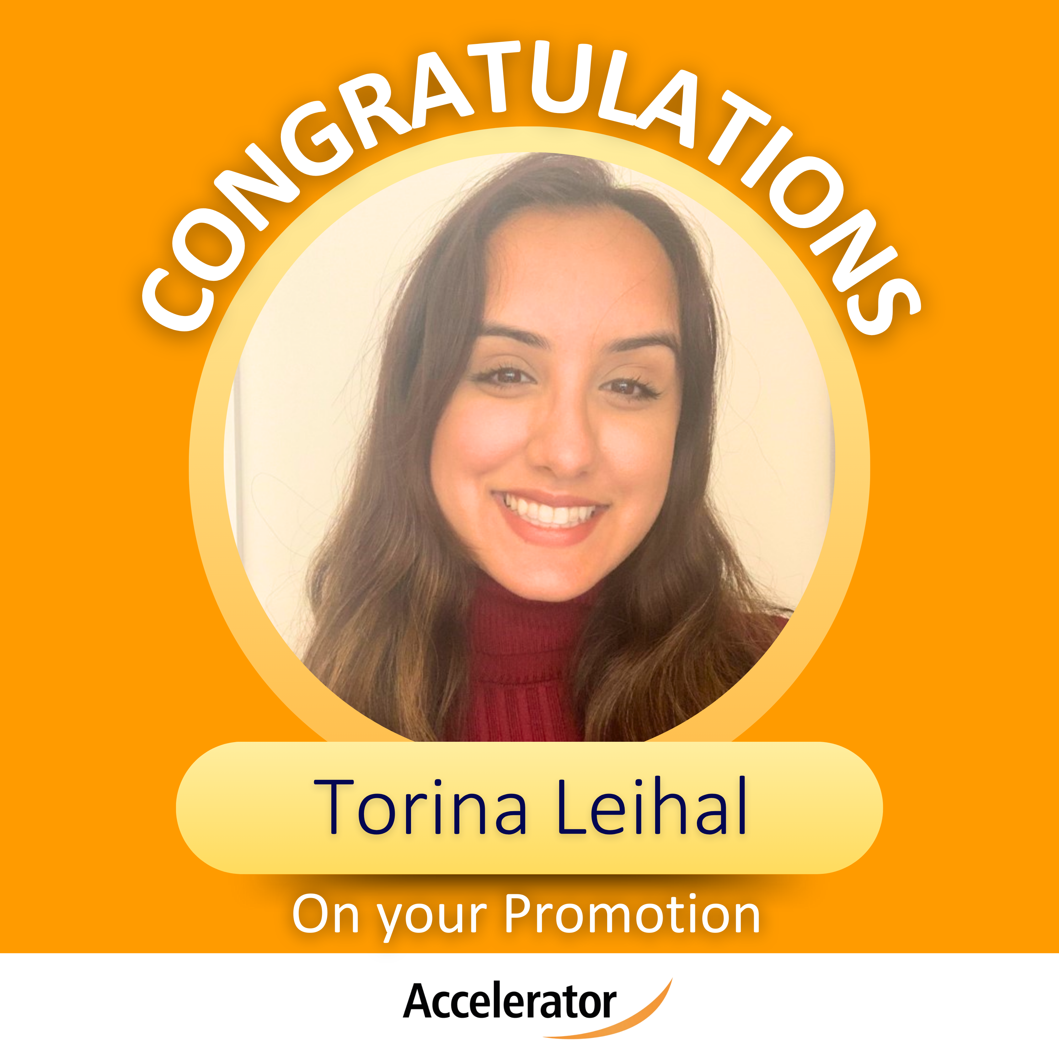 Torina has been promoted to the role of Research Consultant!